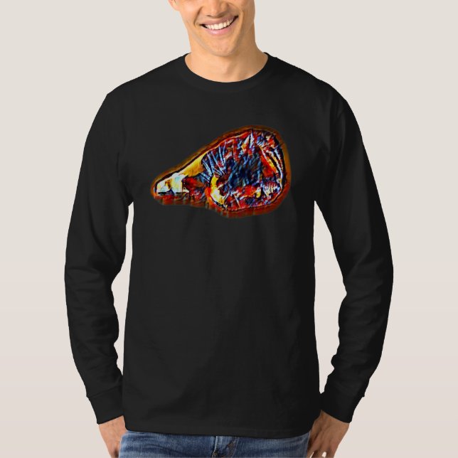 T-shirt Digital Abstract Painting Of A Cat 6 (Devant)