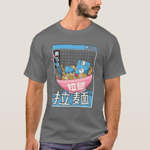 T-shirt Digital Ramen Bowl Japon Style Pastel Otaku Anime