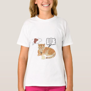 T-shirt Dilemma Tigre et Lapin Drôle - Belle Comique Anima