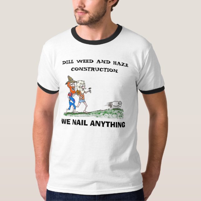 T-SHIRT DILLWEED, MAUVAISE HERBE D'ANETH ET CONSTRUCTION (Devant)