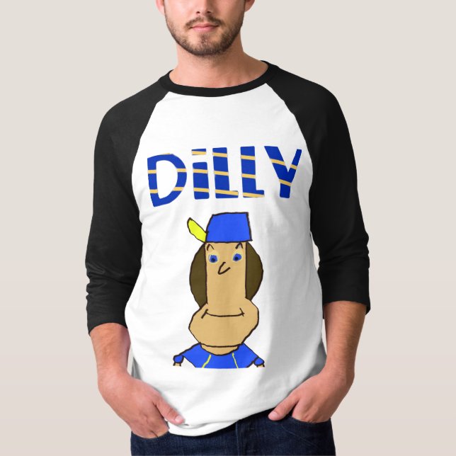 T-shirt Dilly Hommes 3/4 Reglan Sleeve (Devant)