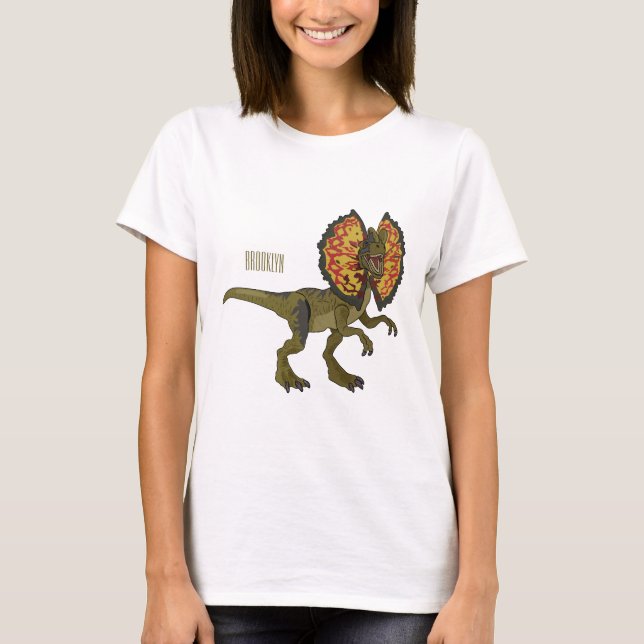 T-shirt Dilophosaurus dessin animé (Devant)