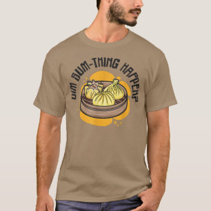 T-shirt dim Sommes asiatique cuisine nourriture pun plat c