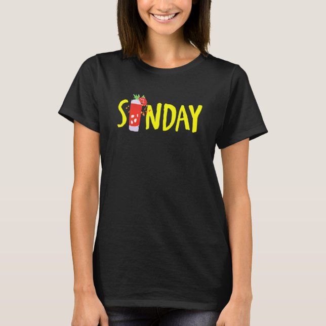 T-shirt Dimanche Brunch Journée nationale du sang (Devant)