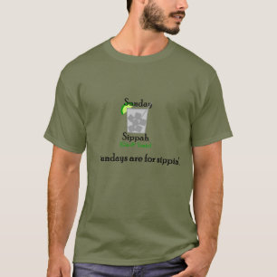 T-shirt Dimanche est pour le genièvre et les toniques de