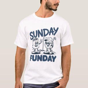T-shirt Dimanche Golf drôle Golf Golfers Rétro