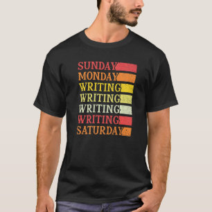 T-shirt Dimanche Lundi Écriture Écrivain de livre Auteur G