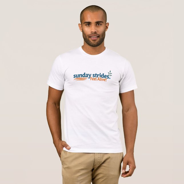 T-shirt Dimanche Strides Se Sentent Vivants - Energionnant (Devant entier)
