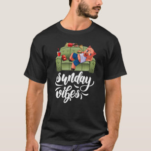T-shirt Dimanche Vibes Sleepy Femmes Lazy Head Piggy Love 