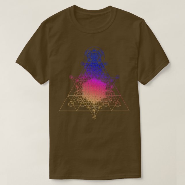 T-shirt Dimension supérieure de la géométrie sacrée (Design devant)