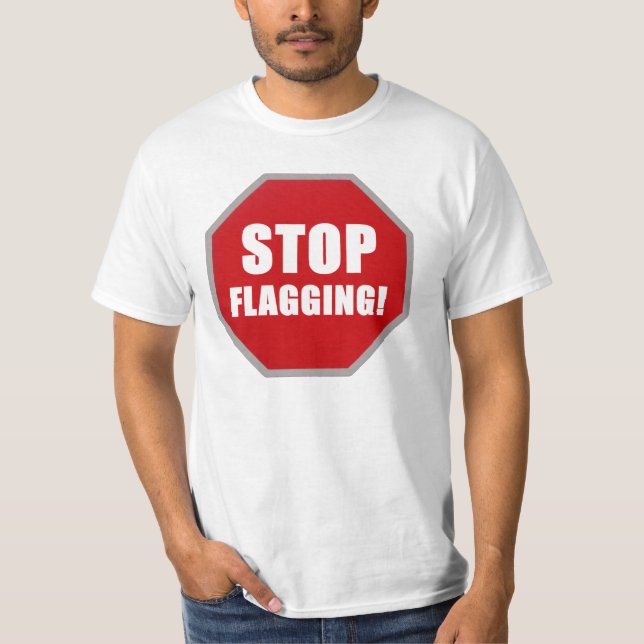 T-shirt diminuant d'arrêt de "signe d'arrêt" de (Devant)