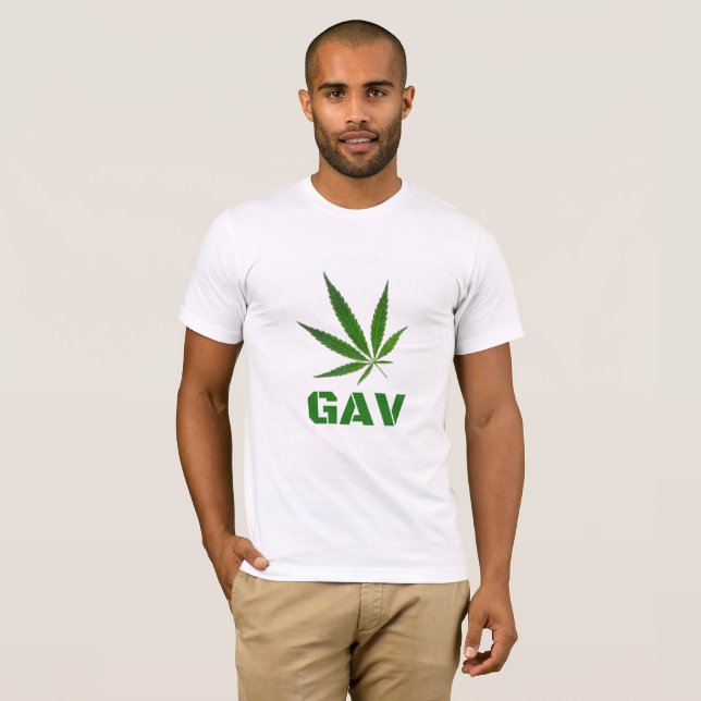 T-shirt d'impression de logo de GAV (Devant entier)