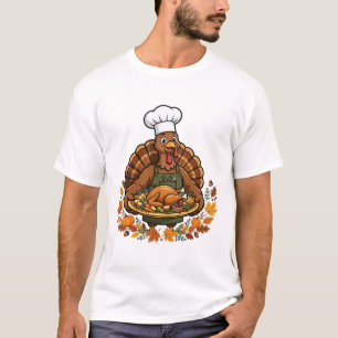 T-shirt Dinde Chapeau de Chef Drôle d'Art de Thanksgiving
