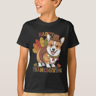 T-shirt Dinde de chien Corgi de Thanksgiving