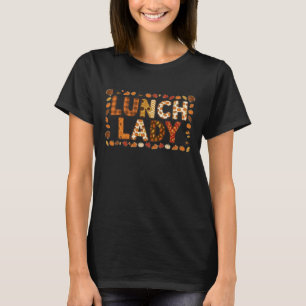 T-shirt Dinde de la cafétéria d'automne Nourriture Dame du