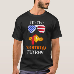 T-shirt Dinde de maman visage de Thanksgiving Lunettes de