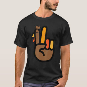 T-shirt Dinde de signe de paix Main Cool Thanksgiving Hipp