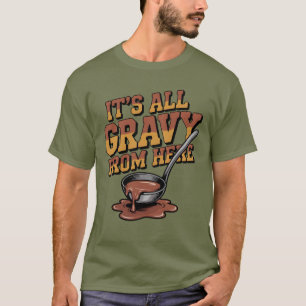 T-shirt Dinde de Thanksgiving Funny Gravy - Tee rétro pour