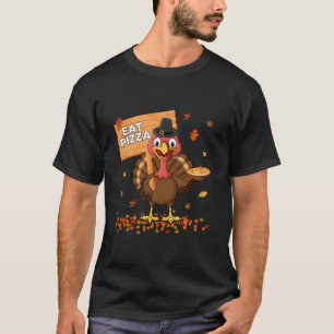 T-shirt Dinde de Thanksgiving Mange Pizza