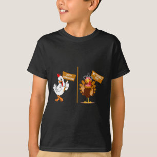 T-shirt Dinde de Thanksgiving Non Merci Halloween Grincheu