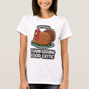 T-shirt Dinde de Thanksgiving Nourriture officielle de Tha