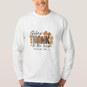 T-shirt Dinde de Thanksgiving pour remercier le Seigneur