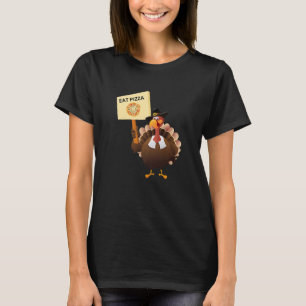 T-shirt dinde mange pizza adulte végan enfants  action de 