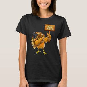 T-shirt Dinde Manger Pizza Adulte Végétalien Enfants Acti