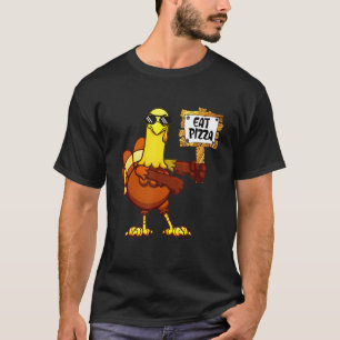 T-shirt Dinde Manger Pizza Adulte Végétalien Enfants  Acti