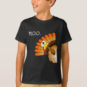 T-shirt Dinde mignonne moo halloween action de grâce pour
