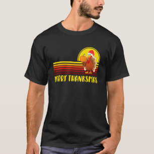 T-shirt Dinde Santa Joyeux Thanksmas Noël Thanksgiving