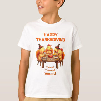 T-shirt Dindes Mignonnes S'offrent un Festin
