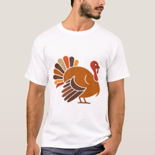 T-shirt Dindon de Thanksgiving Rétro � Conception de récol
