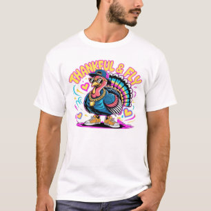 T-shirt Dindon Vibes Graffiti � Reconnaissant & Voler Art