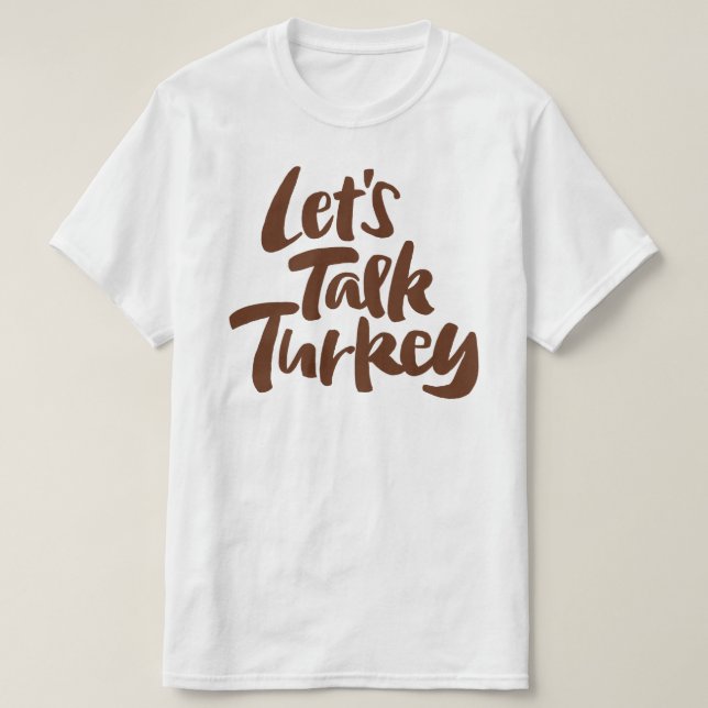 T-shirt Dîner d'action de grâces - Parlons Turquie amusant (Design devant)