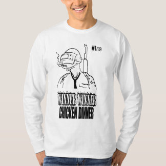 T-shirt Dîner de poulet de gagnant de gagnant de PUBG