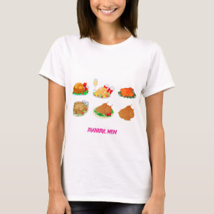 T-shirt Dîner de Thanksgiving Dinde Illustration Vintage