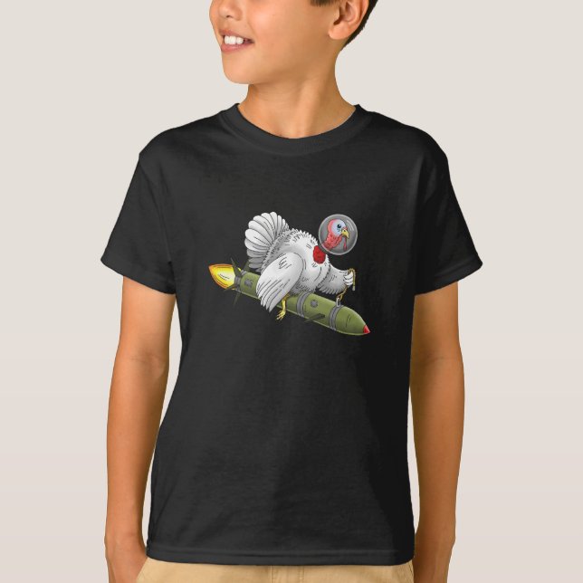T-shirt Dîner de Thanksgiving : le trajet de la dinde vers (Devant)
