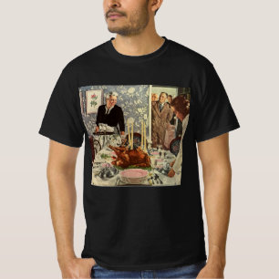T-shirt Dîner de Thanksgiving vintage avec la famille