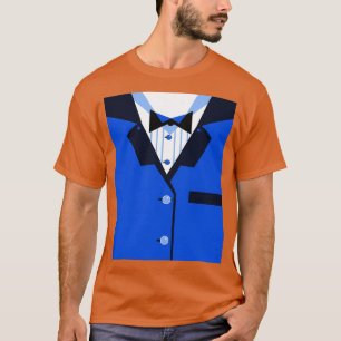 T-shirt Dîner Funny Veste Tuxedo Blue Black Bowtie Viande