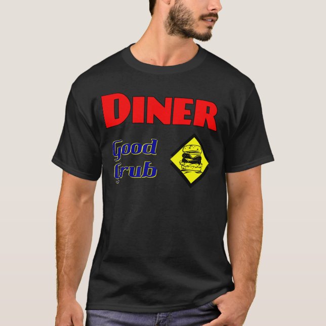 T-shirt Diner Good Grub Hamburger Restaurant Art (Devant)