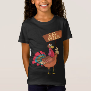T-Shirt Dîner Pizza Drôle Turquie Connexion Thanksgiving V