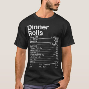 T-shirt Dîner Rolls Nutrition Faits Thanksgiving Gifts Tu
