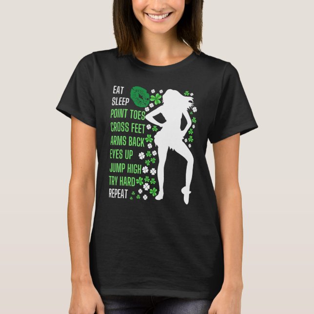 T-shirt Dîner Sleep Danse irlandaise Danseur irlandais (Devant)