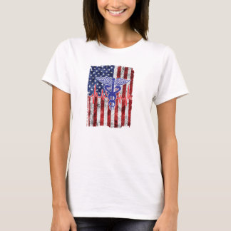 T-shirt d'infirmière de drapeau américain