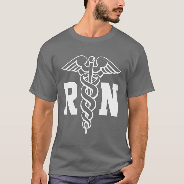 T-shirt d'infirmière de RN avec le symbole de (Devant)