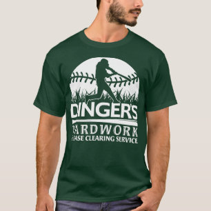 T-SHIRT DINGERS YARDWORK BASE SERVICE DE NETTOYAGE FUNNY S