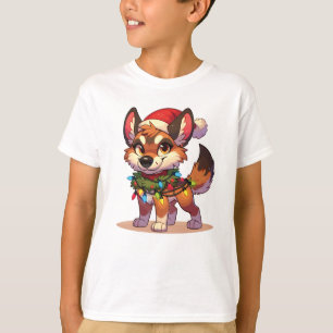 T-shirt Dingo Joyeux Noël Animaux d'hiver mignons Dingos