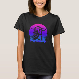 T-shirt Dingue Goat Lady Amusement Pour Les Propriétaires 