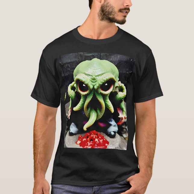 T-shirt Dinner with Cthulhu (Devant)